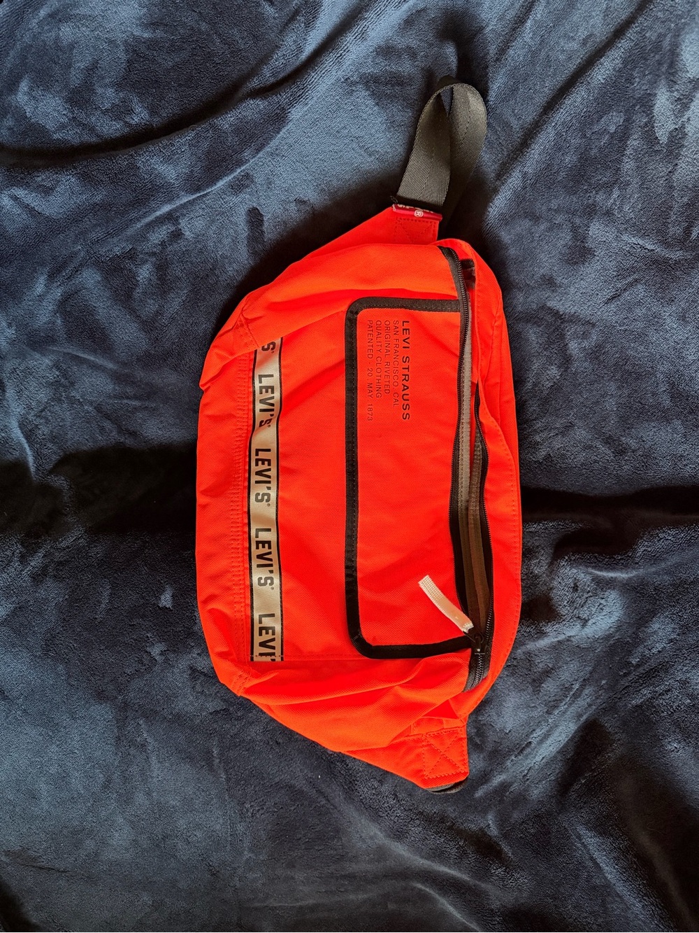 Levi's Bright Orange Belt Bag with Black Trim